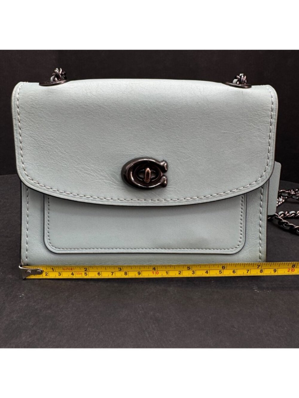 Coach Parker Light Blue Shoulder Bag Crossbody Purse - Picture 13 of 15